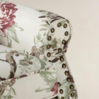 Artemisa Moderner gepolsterter Ohrensessel mit Blumenmuster