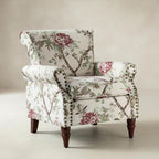 Artemisa Moderner gepolsterter Ohrensessel mit Blumenmuster