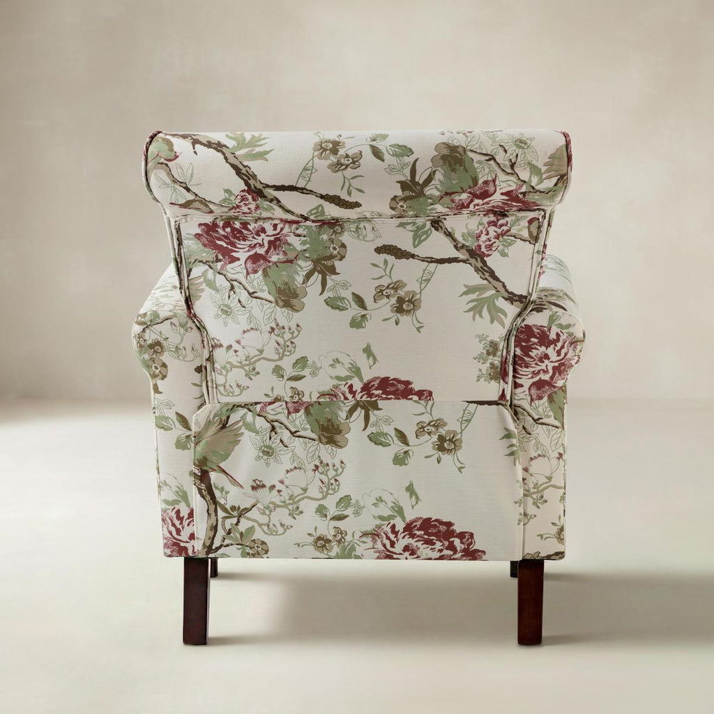 Artemisa Moderner gepolsterter Ohrensessel mit Blumenmuster