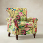 Artemisa Moderner gepolsterter Ohrensessel mit Blumenmuster
