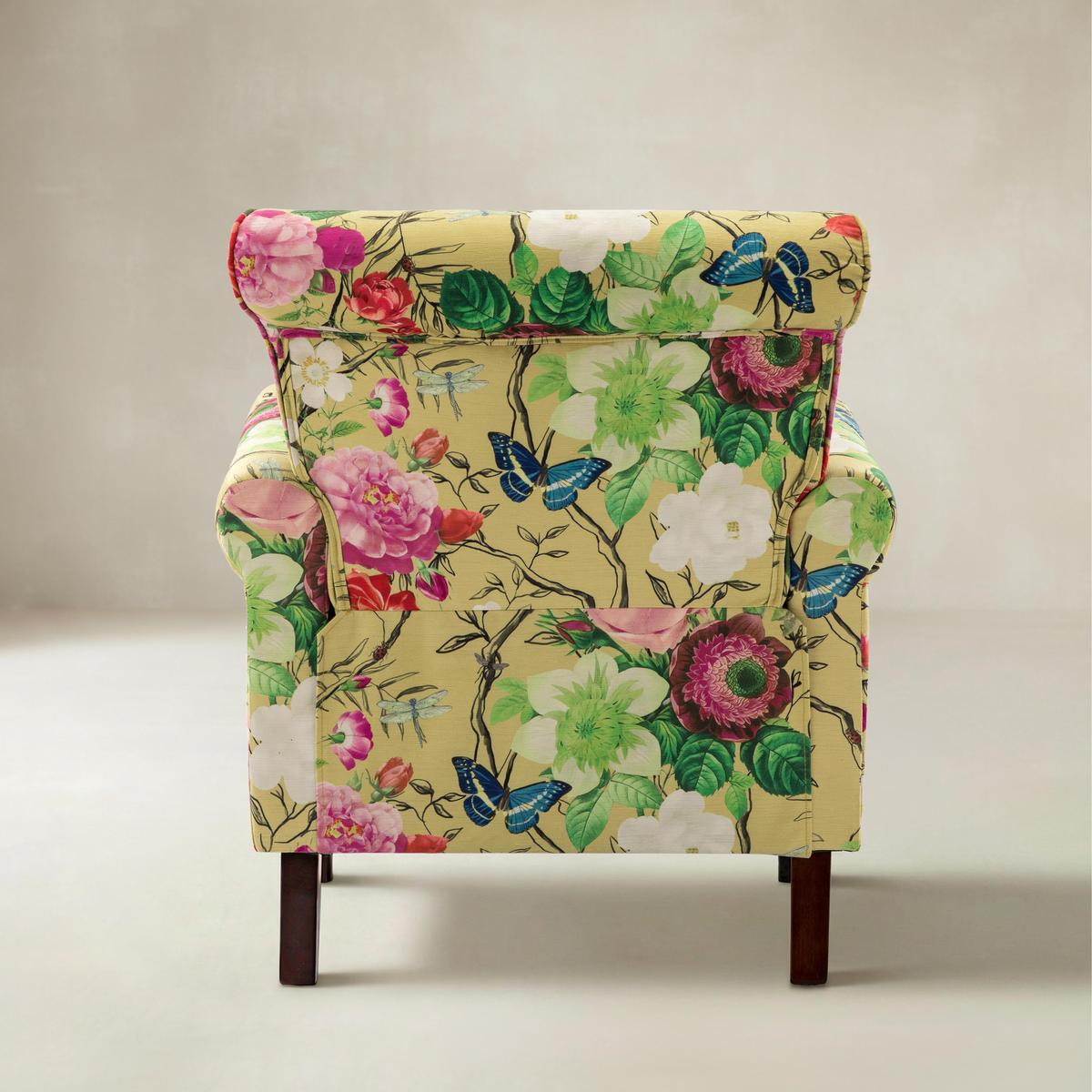 Artemisa Moderner gepolsterter Ohrensessel mit Blumenmuster