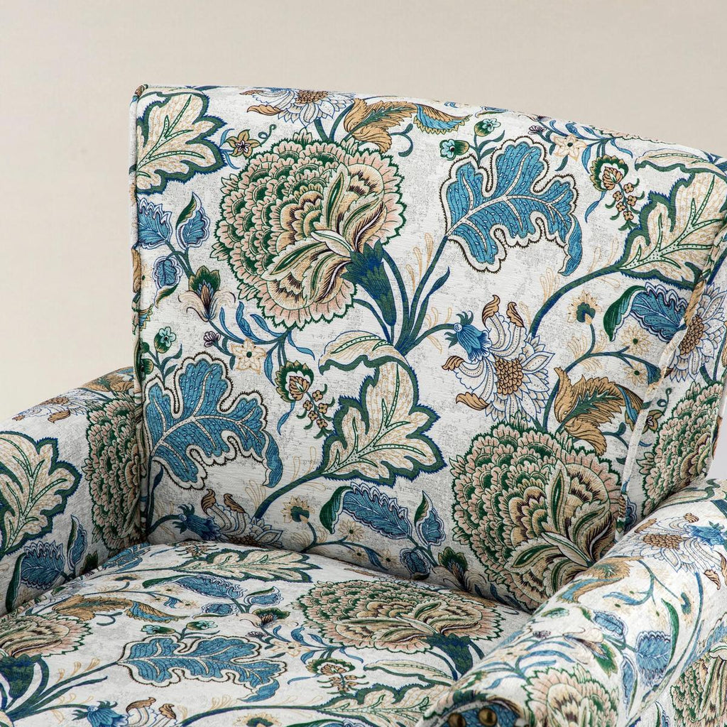 Artemisa Moderner gepolsterter Ohrensessel mit Blumenmuster