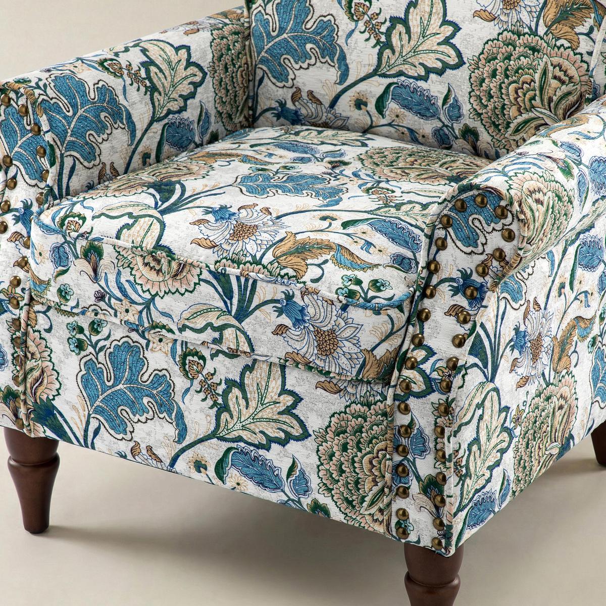 Artemisa Moderner gepolsterter Ohrensessel mit Blumenmuster