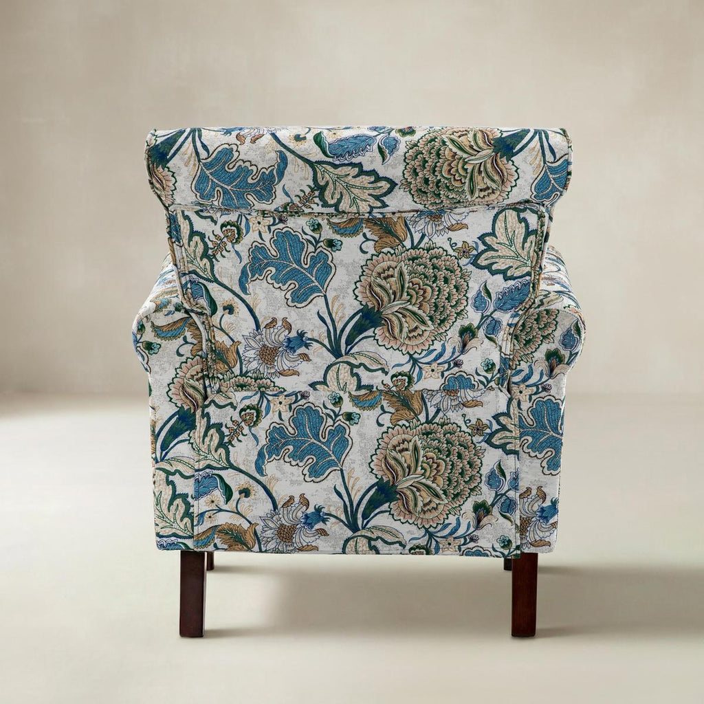 Artemisa Moderner gepolsterter Ohrensessel mit Blumenmuster
