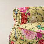Artemisa Moderner gepolsterter Ohrensessel mit Blumenmuster