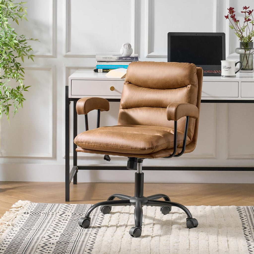 Anselm Ergonomischer höhenverstellbarer Bürodrehstuhl aus Kunstleder