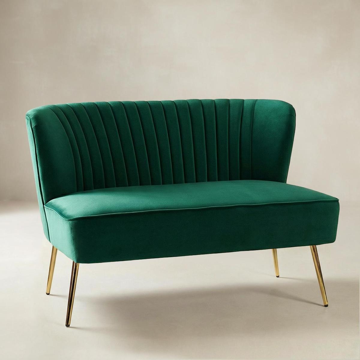 Bariana Mid-Century Modern 2-Sitzer-Sofa aus Samt