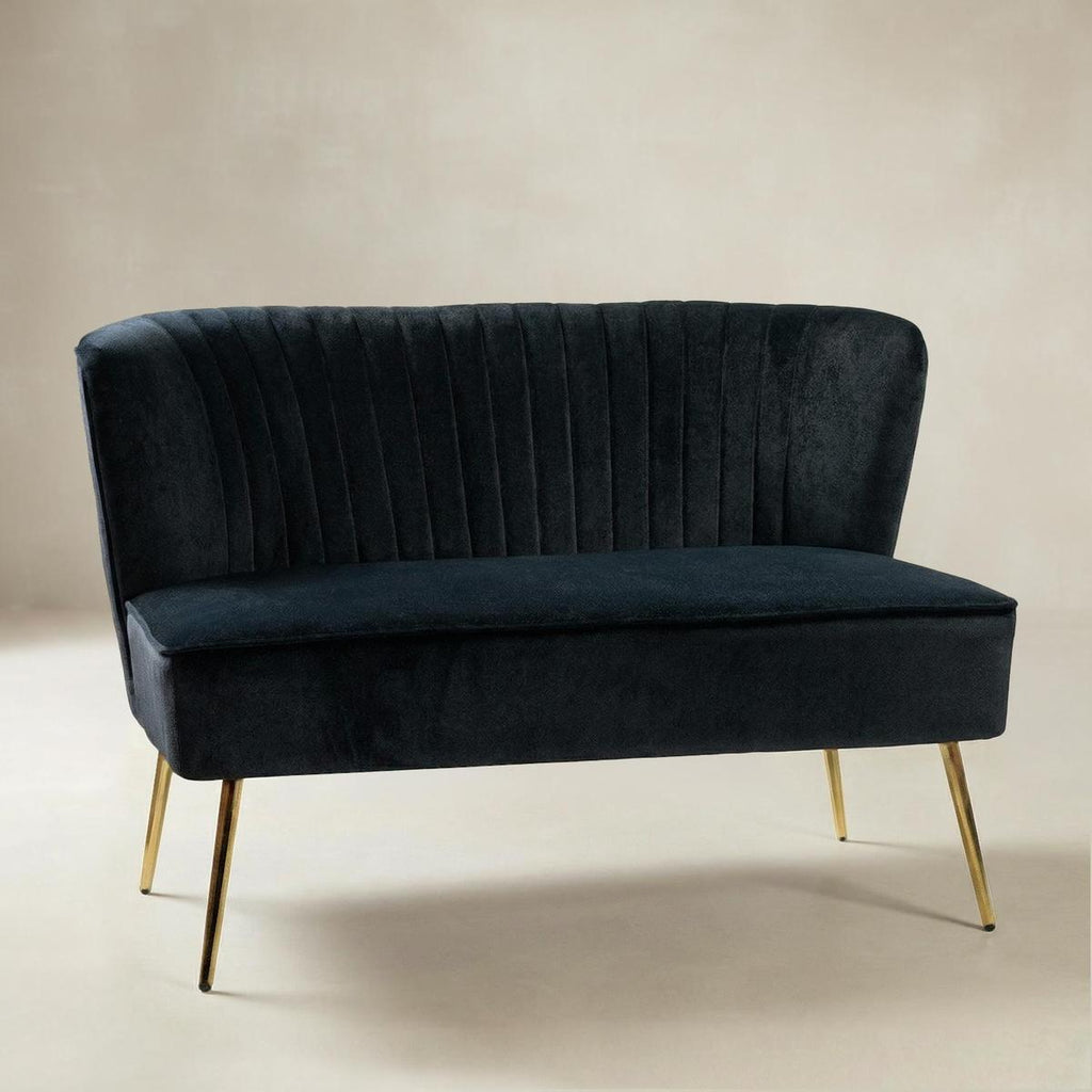 Bariana Mid-Century Modern 2-Sitzer-Sofa aus Samt
