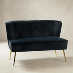 Bariana Mid-Century Modern 2-Sitzer-Sofa aus Samt