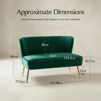 Bariana Mid-Century Modern 2-Sitzer-Sofa aus Samt