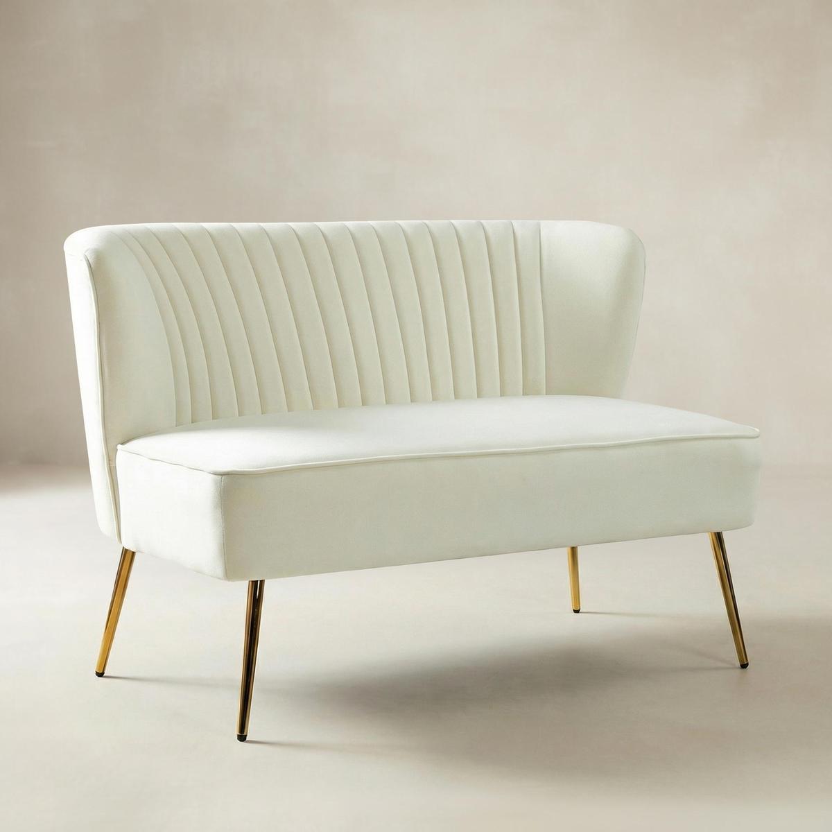 Bariana Mid-Century Modern 2-Sitzer-Sofa aus Samt