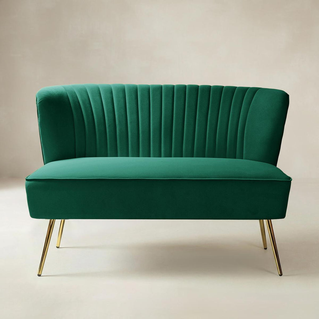 Bariana Mid-Century Modern 2-Sitzer-Sofa aus Samt