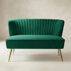 Bariana Mid-Century Modern 2-Sitzer-Sofa aus Samt