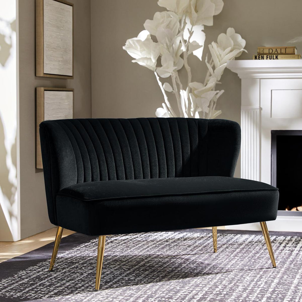 Bariana Mid-Century Modern 2-Sitzer-Sofa aus Samt