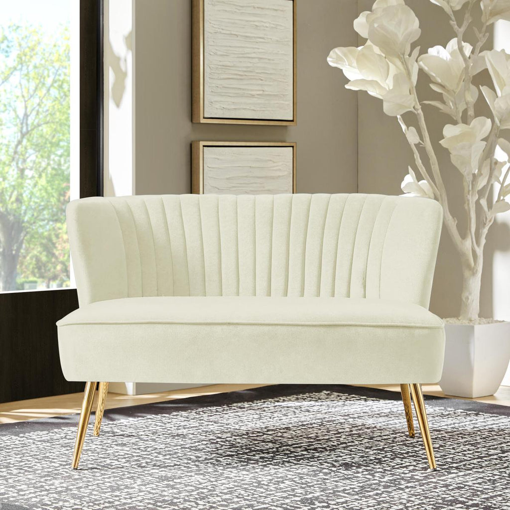 Bariana Mid-Century Modern 2-Sitzer-Sofa aus Samt
