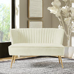Bariana Mid-Century Modern 2-Sitzer-Sofa aus Samt