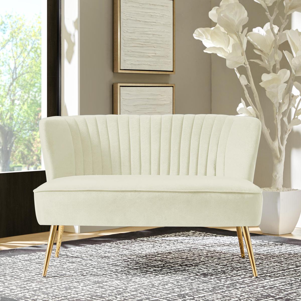 Bariana Mid-Century Modern 2-Sitzer-Sofa aus Samt