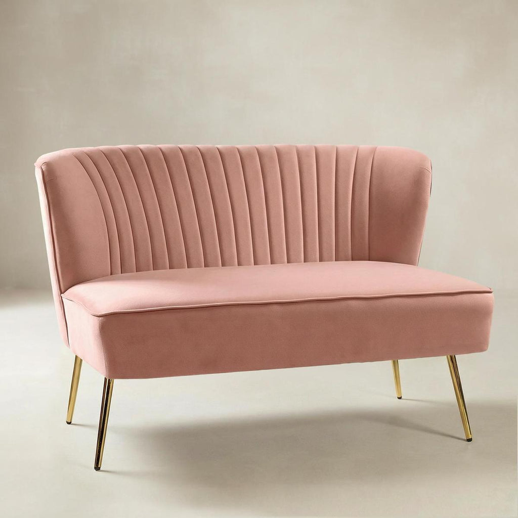 Bariana Mid-Century Modern 2-Sitzer-Sofa aus Samt