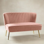 Bariana Mid-Century Modern 2-Sitzer-Sofa aus Samt