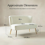 Bariana Mid-Century Modern 2-Sitzer-Sofa aus Samt