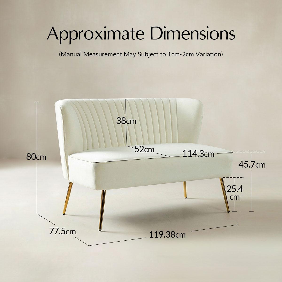 Bariana Mid-Century Modern 2-Sitzer-Sofa aus Samt