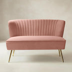 Bariana Mid-Century Modern 2-Sitzer-Sofa aus Samt