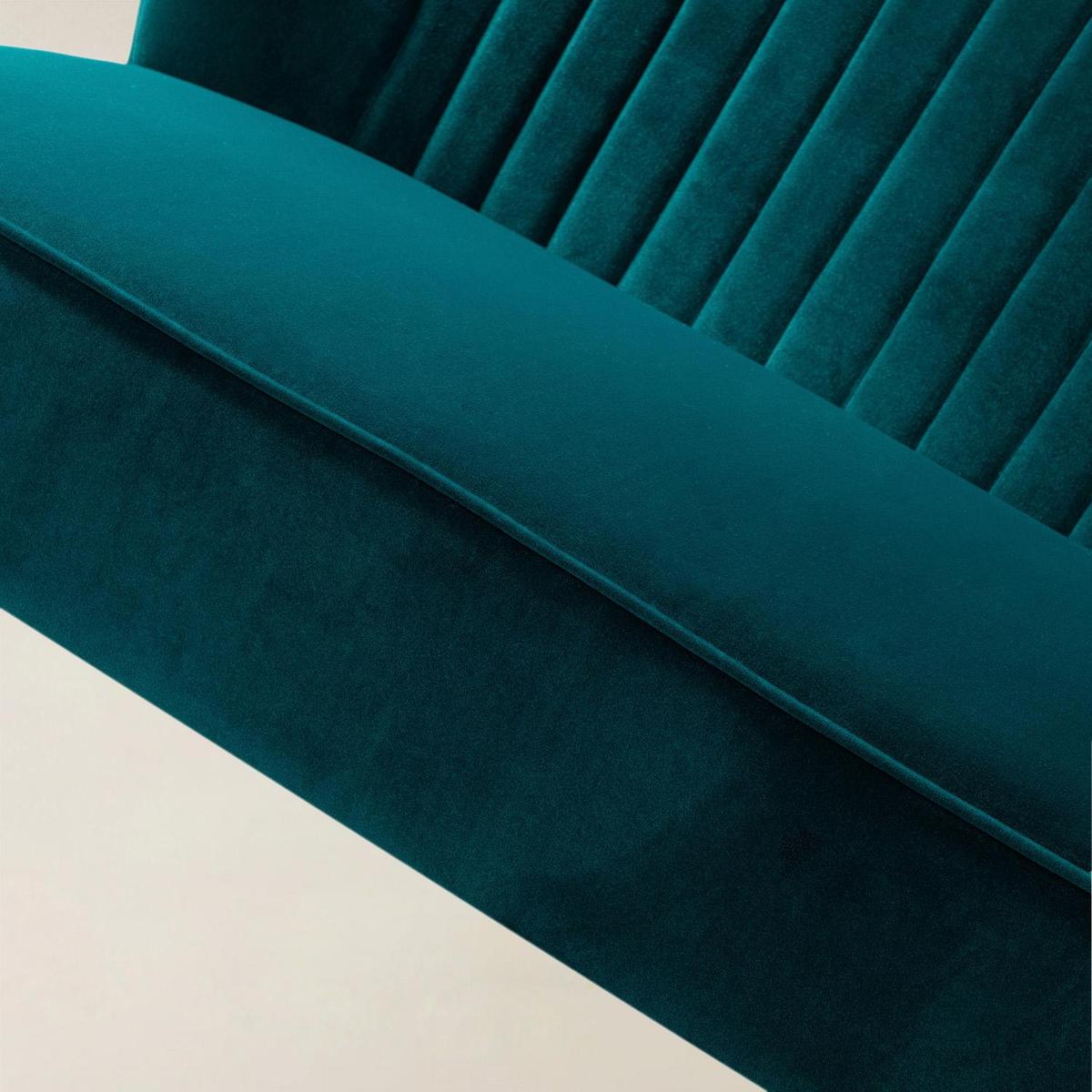 Bariana Mid-Century Modern 2-Sitzer-Sofa aus Samt