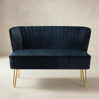 Ainhoa Mid-Century 2-Sitzer-Sofa aus Samt mit Hairpin-Beinen