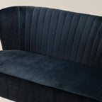 Ainhoa Mid-Century 2-Sitzer-Sofa aus Samt mit Hairpin-Beinen