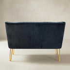 Ainhoa Mid-Century 2-Sitzer-Sofa aus Samt mit Hairpin-Beinen