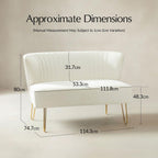 Ainhoa Mid-Century 2-Sitzer-Sofa aus Samt mit Hairpin-Beinen