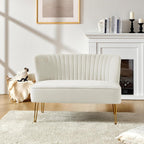 Ainhoa Mid-Century 2-Sitzer-Sofa aus Samt mit Hairpin-Beinen