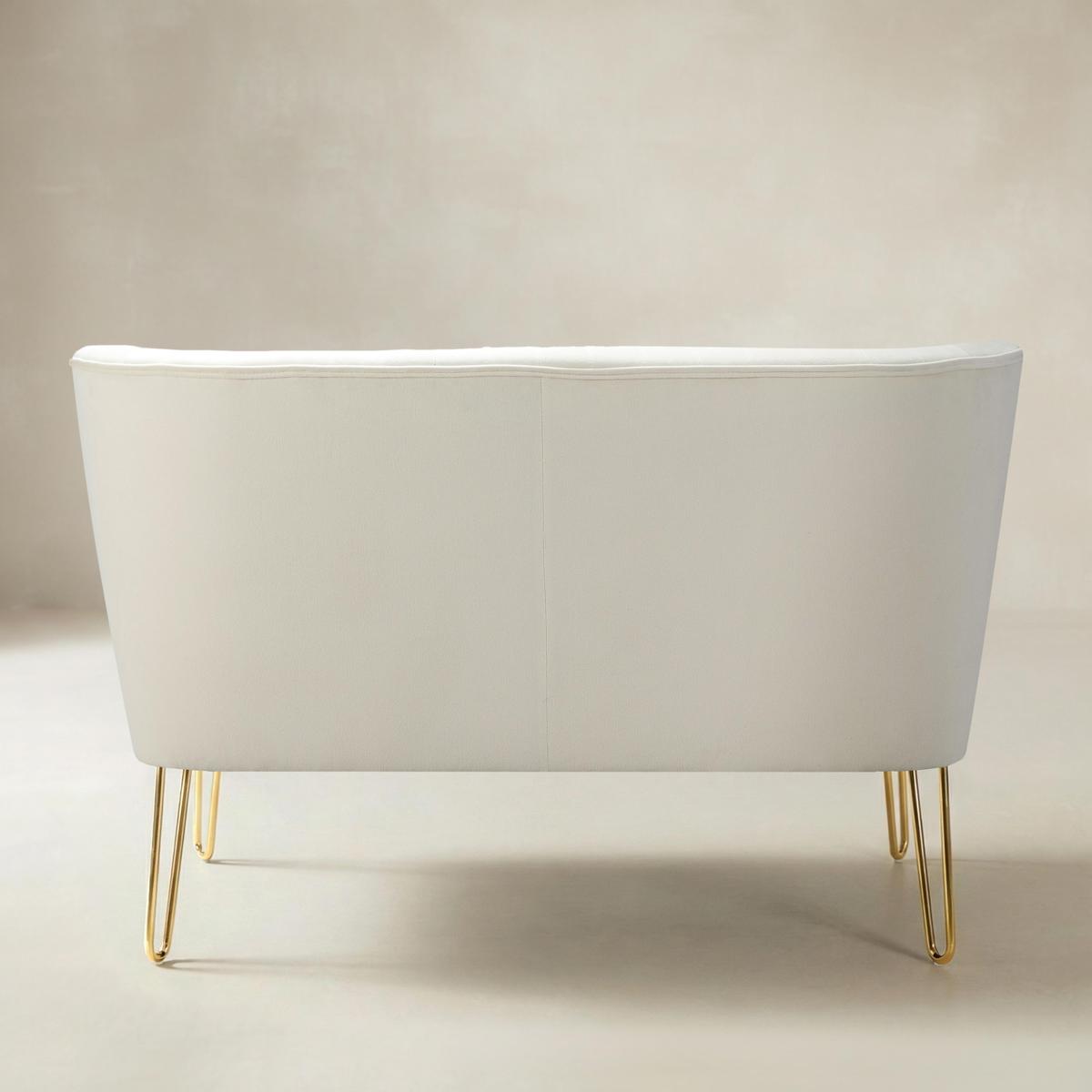 Ainhoa Mid-Century 2-Sitzer-Sofa aus Samt mit Hairpin-Beinen