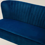 Ainhoa Mid-Century 2-Sitzer-Sofa aus Samt mit Hairpin-Beinen
