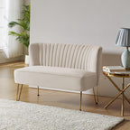 Ainhoa Mid-Century 2-Sitzer-Sofa aus Samt mit Hairpin-Beinen