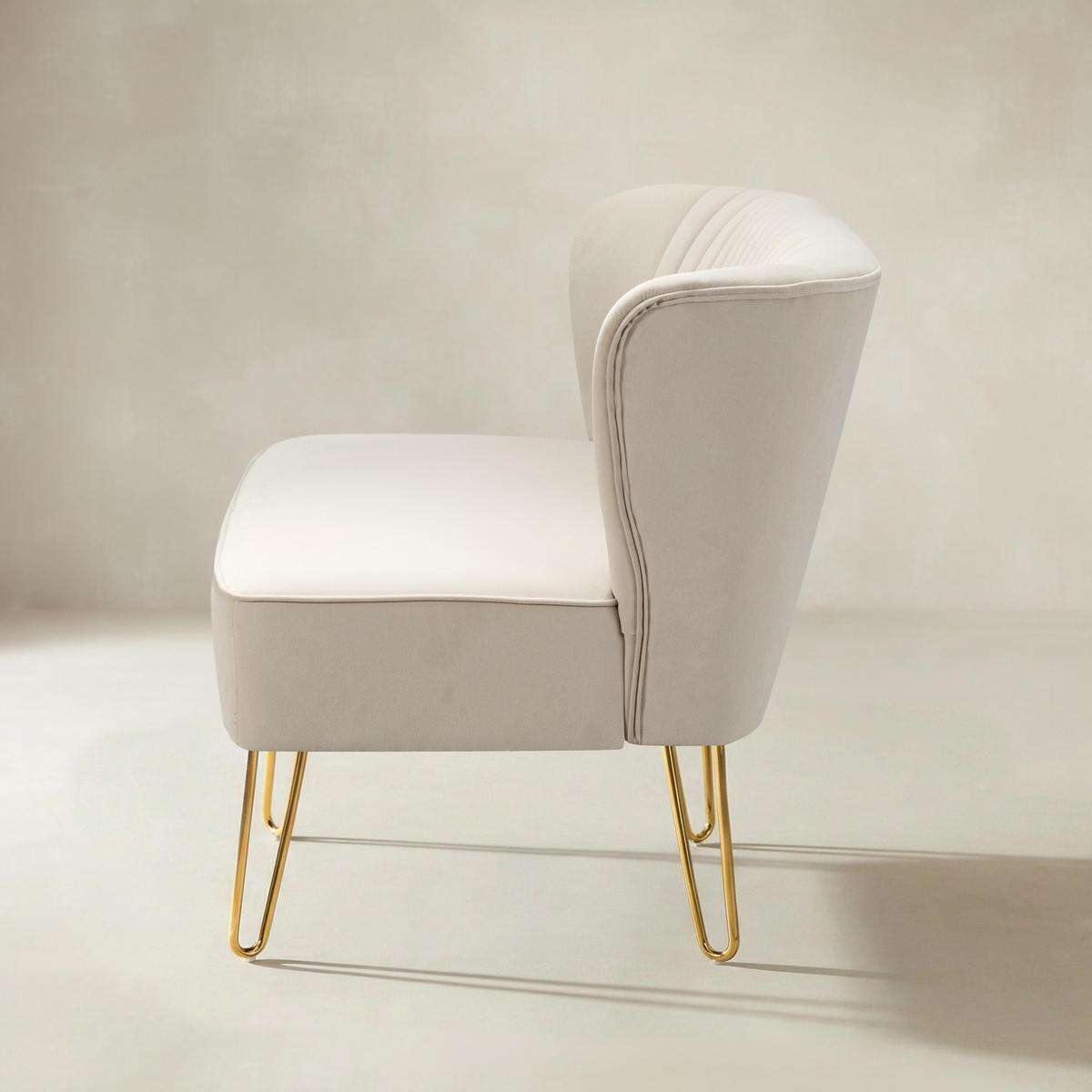 Ainhoa Mid-Century 2-Sitzer-Sofa aus Samt mit Hairpin-Beinen
