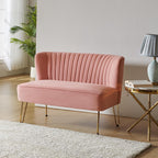 Ainhoa Mid-Century 2-Sitzer-Sofa aus Samt mit Hairpin-Beinen