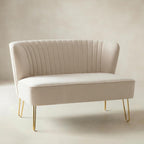 Ainhoa Mid-Century 2-Sitzer-Sofa aus Samt mit Hairpin-Beinen