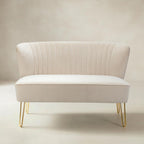 Ainhoa Mid-Century 2-Sitzer-Sofa aus Samt mit Hairpin-Beinen