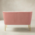 Ainhoa Mid-Century 2-Sitzer-Sofa aus Samt mit Hairpin-Beinen