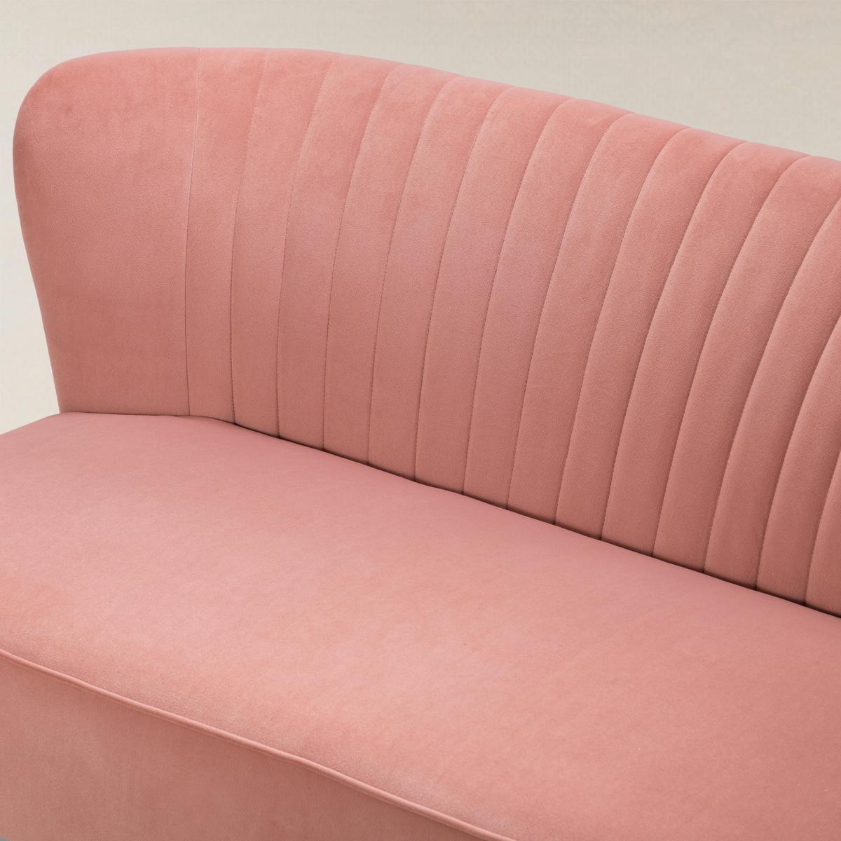 Ainhoa Mid-Century 2-Sitzer-Sofa aus Samt mit Hairpin-Beinen