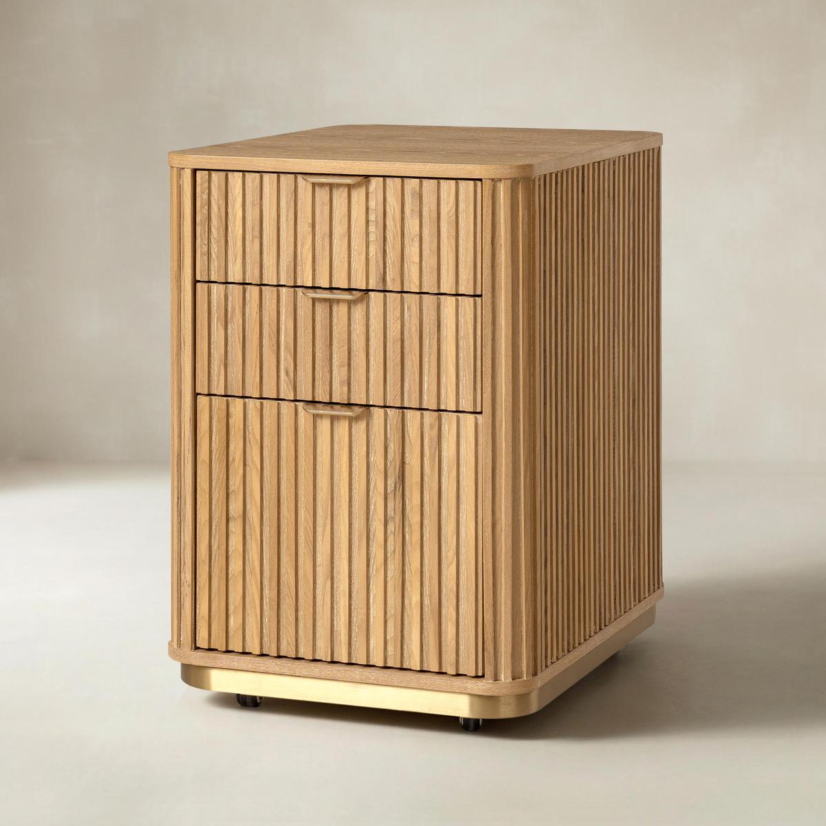 Mason Moderner geriffelter Aktenschrank mit 3 Schubladen