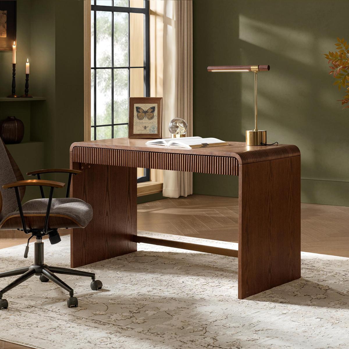 Baggio Moderner Homeoffice-Schreibtisch mit Kannelierung