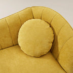 Emilio 2-Sitzer-Stoffsofa mit goldenen Beinen &amp; weichen Kissen