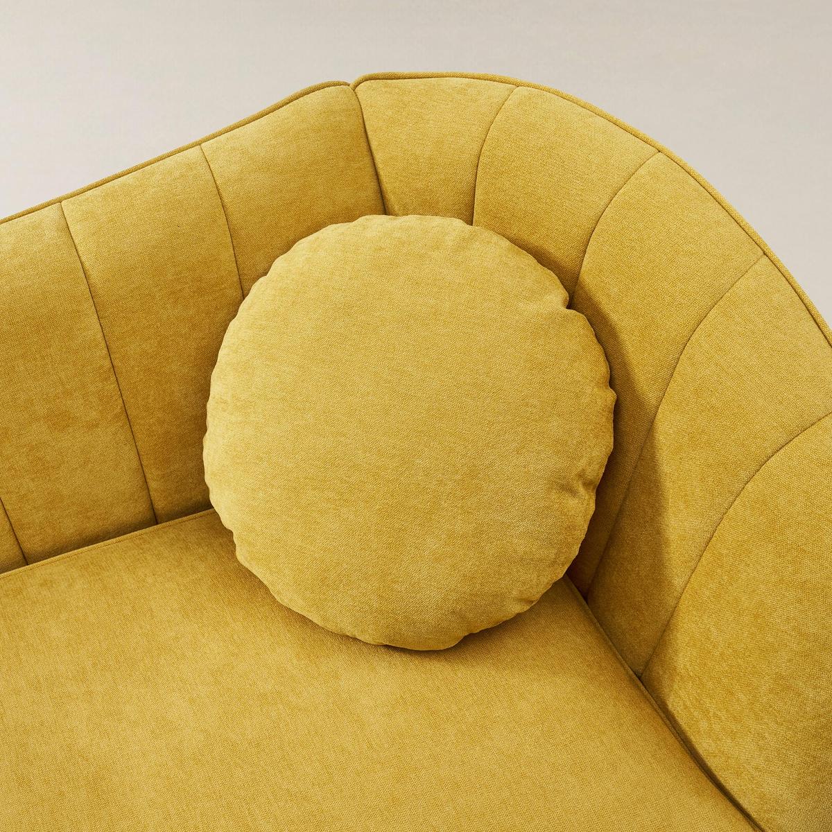 Emilio 2-Sitzer-Stoffsofa mit goldenen Beinen &amp; weichen Kissen