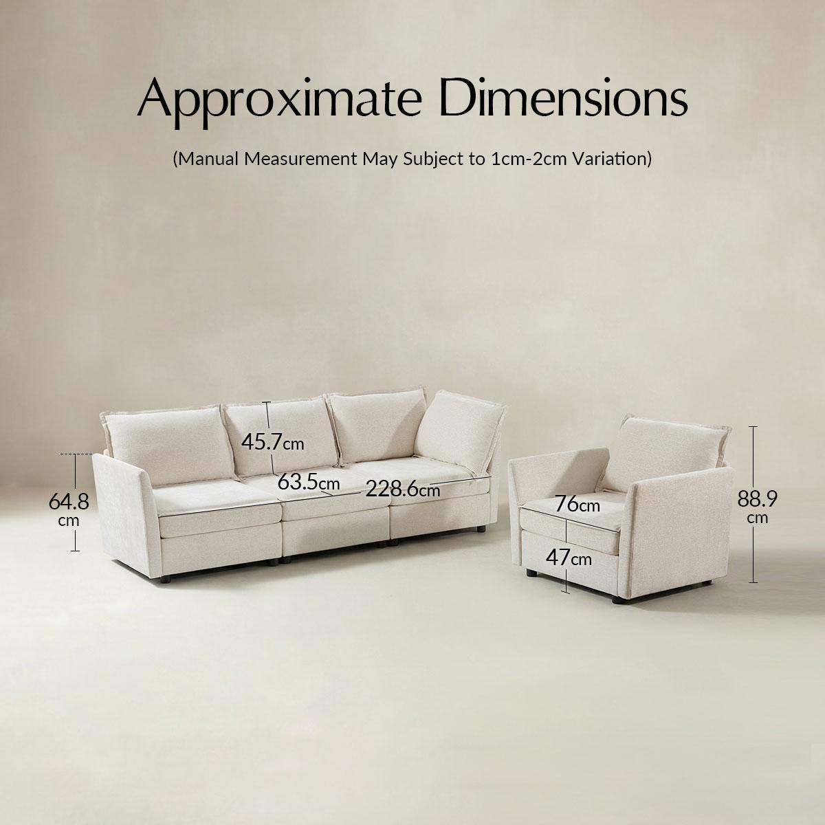 Victoria Modulares Ecksofa mit Stauraum
