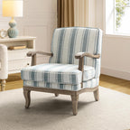 Randolph Eleganter Sessel im Landhausstil mit Massivholz-Armlehnen