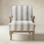 Randolph Eleganter Sessel im Landhausstil mit Massivholz-Armlehnen