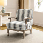 Randolph Eleganter Sessel im Landhausstil mit Massivholz-Armlehnen