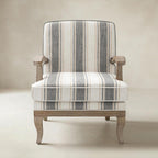 Randolph Eleganter Sessel im Landhausstil mit Massivholz-Armlehnen